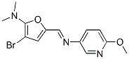 3-Pyridinamine,  N-[[4-bromo-5-(dimethylamino)-2-furanyl]methylene]-6-methoxy- Structure