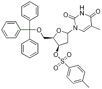 1-(3-O-Nosyl-5-O-trityl-2-deoxy--D-lyxofuranosyl)thymine Structure
