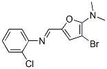 2-푸라나민,3-브로모-5-[[(2-클로로페닐)이미노]메틸]-N,N-디메틸- 구조식 이미지