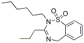 2-Hexyl-3-propyl-2,5-dihydro-1,2,4-benzothiadiazepine 1,1-dioxide 구조식 이미지