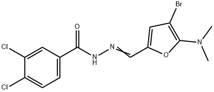 벤조산,3,4-디클로로-,[[4-브로모-5-(디메틸아미노)-2-푸라닐]메틸렌]히드라지드(9CI) 구조식 이미지