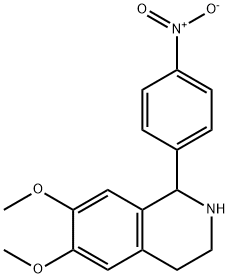 6,7-다이메톡시-1-(4-니트로-페닐)-1,2,3,4-테트라히드로-이소퀴놀린 구조식 이미지