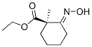 Cyclohexanecarboxylic acid, 2-(hydroxyimino)-1-methyl-, ethyl ester, (1R,2E)- Structure