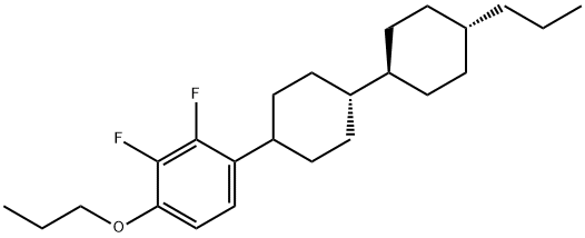 Benzene, 2,3-difluoro-1-propoxy-4-[(trans,trans)-4'-propyl[1,1'-bicyclohexyl]-4-yl]- 구조식 이미지
