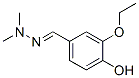벤즈알데히드,3-에톡시-4-하이드록시-,디메틸하이드라존(9CI) 구조식 이미지