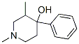 1,3-디메틸-4-페닐-4-피페리디놀 구조식 이미지