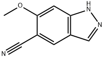 1H-Indazole-5-carbonitrile,6-methoxy-(9CI) Structure