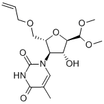 2,5-ANHYDRO-4-DEOXY-4-(3,4-DIHYDRO-5-METHYL-2,4-DIOXO-1(2H)-PYRIMIDINYL)-6-O-2-PROPENYL-1-(DIMETHYL ACETAL)-L-MANNOSE Structure