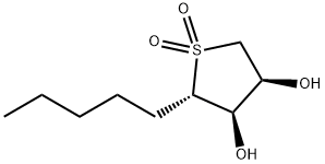 3,4-티오펜디올,테트라히드로-2-펜틸-,1,1-디옥사이드,(2S,3R,4S)-(9CI) 구조식 이미지