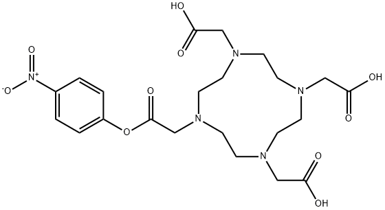 1,4,7,10-Tetraazacyclododecane-1,4,7,10-tetraacetic acid, Mono(4-nitrophenyl) ester Structure