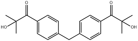 1,1'-(Methylene-di-4,1-phenylene)bis[2-hydroxy-2-methyl-1-propanone] 구조식 이미지