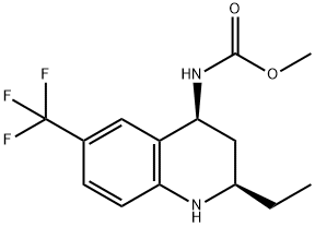 메틸[2-ETHYL-6-(TRIFLUOROMETHYL)-1,2,3,4-TETRAHYDROQUINOLIN-4-YL]카르바메이트 구조식 이미지