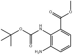 3-AMINO-2-TERT-BUTOXYCARBONYLAMINO-BENZOIC ACID METHYL ESTER Structure