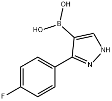[3-(4-플루오로페닐)-1H-피라졸-4-일]붕소산 구조식 이미지