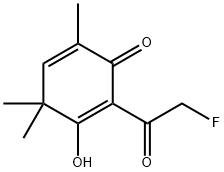 2,5-Cyclohexadien-1-one, 2-(fluoroacetyl)-3-hydroxy-4,4,6-trimethyl- (9CI) 구조식 이미지