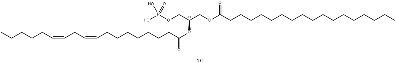 1-STERAOYL-2-LINOLEOYL-SN-GLYCERO-3-인산염(모노소듐염) 구조식 이미지