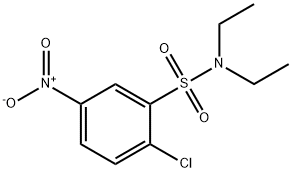 2-클로로-N,N-디에틸-5-니트로-벤젠술폰아미드 구조식 이미지