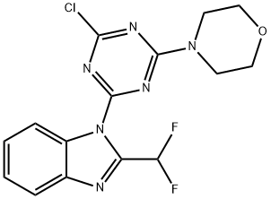 4-(4-CHLORO-6-(2-(DIFLUOROMETHYL)-1H-BENZO[D]IMIDAZOL-1-YL)-1,3,5-TRIAZIN-2-YL)MORPHOLINE Structure