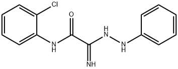 2-Amino-N-(2-chlorophenyl)-2-(2-phenylhydrazono)acetamide 구조식 이미지