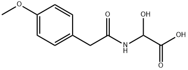 Acetic  acid,  hydroxy[[(4-methoxyphenyl)acetyl]amino]-  (9CI) Structure