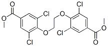 디메틸4,4'-[1,2-에탄디일비스(옥시)]비스[3,5-디클로로벤조에이트] 구조식 이미지
