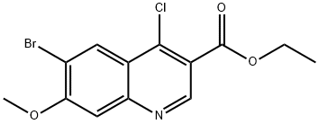 ETHYL 6-BROMO-4-CHLORO-7-METHOXYQUINOLINE-3-CARBOXYLATE Structure