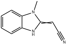 Acetonitrile, (1,3-dihydro-1-methyl-2H-benzimidazol-2-ylidene)- (9CI) 구조식 이미지