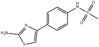 N-[4-(2-AMino-4-thiazolyl)phenyl]MethanesulfonaMide 구조식 이미지