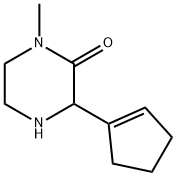 Piperazinone, 3-(1-cyclopenten-1-yl)-1-methyl- (9CI) 구조식 이미지