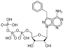 4-Amino-3-benzyl-1H-pyrazolo[3,4-d]pyrimidine-1-(β-D-ribofuranosyl-5’-triphosphate) 구조식 이미지