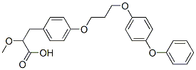2-methoxy-3-[4-[3-(4-phenoxyphenoxy)propoxy]phenyl]propanoic acid 구조식 이미지