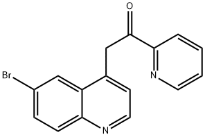 Ethanone, 2-(6-broMo-4-quinolinyl)-1-(2-pyridinyl)- Structure