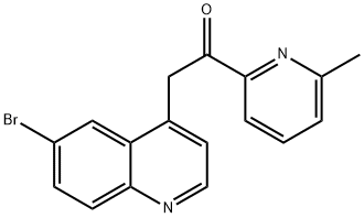 Ethanone, 2-(6-broMo-4-quinolinyl)-1-(6-Methyl-2-pyridinyl)- Structure