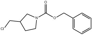 3-클로로메틸-피롤리딘-1-카르복실산벤질에스테르 구조식 이미지