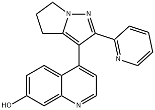 7-Quinolinol, 4-[5,6-dihydro-2-(2-pyridinyl)-4H-pyrrolo[1,2-b]pyrazol-3-yl]- Structure