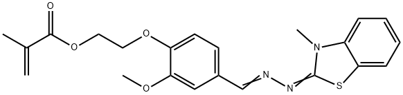 2-[2-methoxy-4-[[(3-methyl-3H-benzothiazol-2-ylidene)hydrazono]methyl]phenoxy]ethyl methacrylate 구조식 이미지