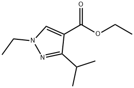 1H-Pyrazole-4-carboxylicacid,1-ethyl-3-(1-methylethyl)-,ethylester(9CI) Structure