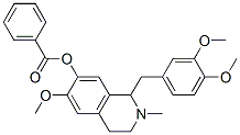 7-이소퀴놀리놀,1-[(3,4-디메톡시페닐)메틸]-1,2,3,4-테트라히드로-6-메톡시-2-메틸-,벤조에이트(에스테르)(9CI) 구조식 이미지