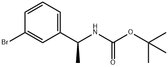 TERT-부틸[(1S)-1-(3-브로모페닐)에틸]카르바메이트 구조식 이미지