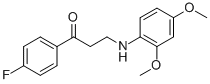 3-(2,4-DIMETHOXYANILINO)-1-(4-FLUOROPHENYL)-1-PROPANONE Structure