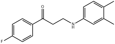 3-(3,4-DIMETHYLANILINO)-1-(4-FLUOROPHENYL)-1-PROPANONE Structure