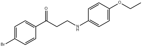 1-(4-BROMOPHENYL)-3-(4-ETHOXYANILINO)-1-PROPANONE Structure