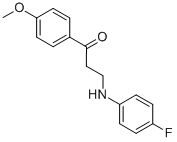 3-(4-FLUOROANILINO)-1-(4-METHOXYPHENYL)-1-PROPANONE 구조식 이미지