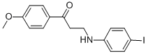 3-(4-IODOANILINO)-1-(4-METHOXYPHENYL)-1-PROPANONE 구조식 이미지