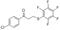 1-(4-CHLOROPHENYL)-3-[(2,3,4,5,6-PENTAFLUOROPHENYL)SULFANYL]-1-PROPANONE Structure