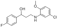 3-(5-CHLORO-2-METHOXYANILINO)-1-(4-FLUOROPHENYL)-1-PROPANOL 구조식 이미지