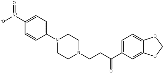 1-(1,3-BENZODIOXOL-5-YL)-3-[4-(4-NITROPHENYL)PIPERAZINO]-1-PROPANONE Structure