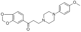 1-(1,3-BENZODIOXOL-5-YL)-3-[4-(4-METHOXYPHENYL)PIPERAZINO]-1-PROPANONE 구조식 이미지