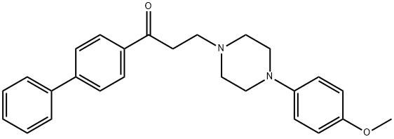 1-[1,1'-BIPHENYL]-4-YL-3-[4-(4-METHOXYPHENYL)PIPERAZINO]-1-PROPANONE Structure