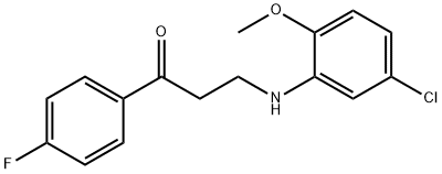 3-(5-CHLORO-2-METHOXYANILINO)-1-(4-FLUOROPHENYL)-1-PROPANONE 구조식 이미지